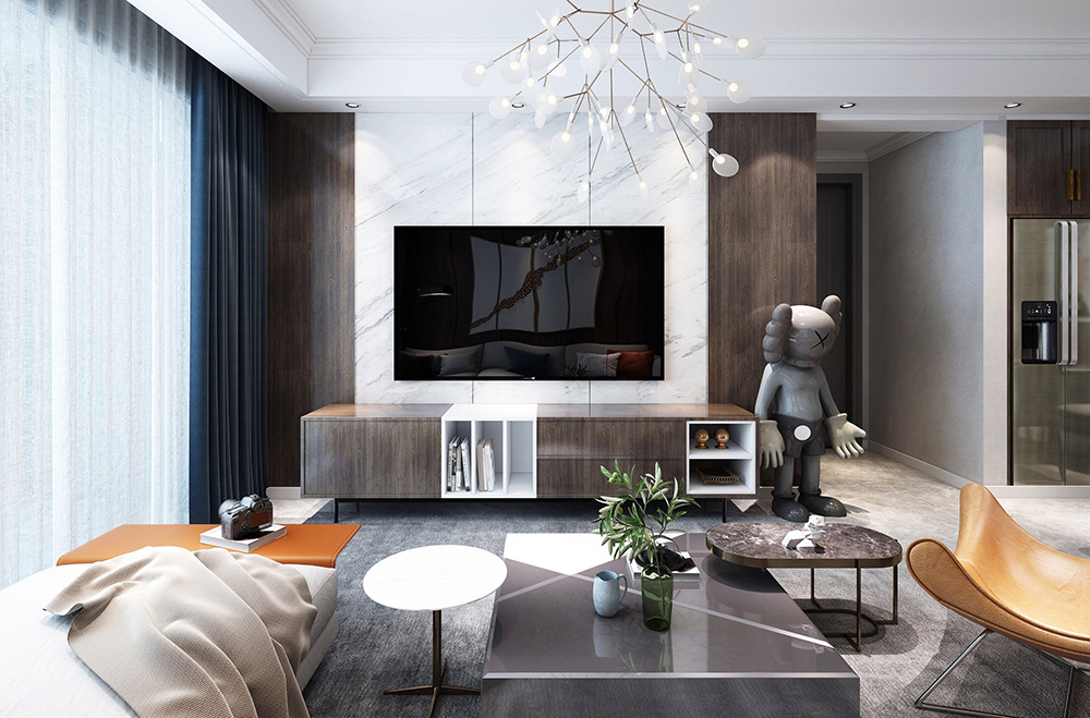 榮和悅瀾山111m&sup2; 現(xiàn)代輕奢風格設計案例