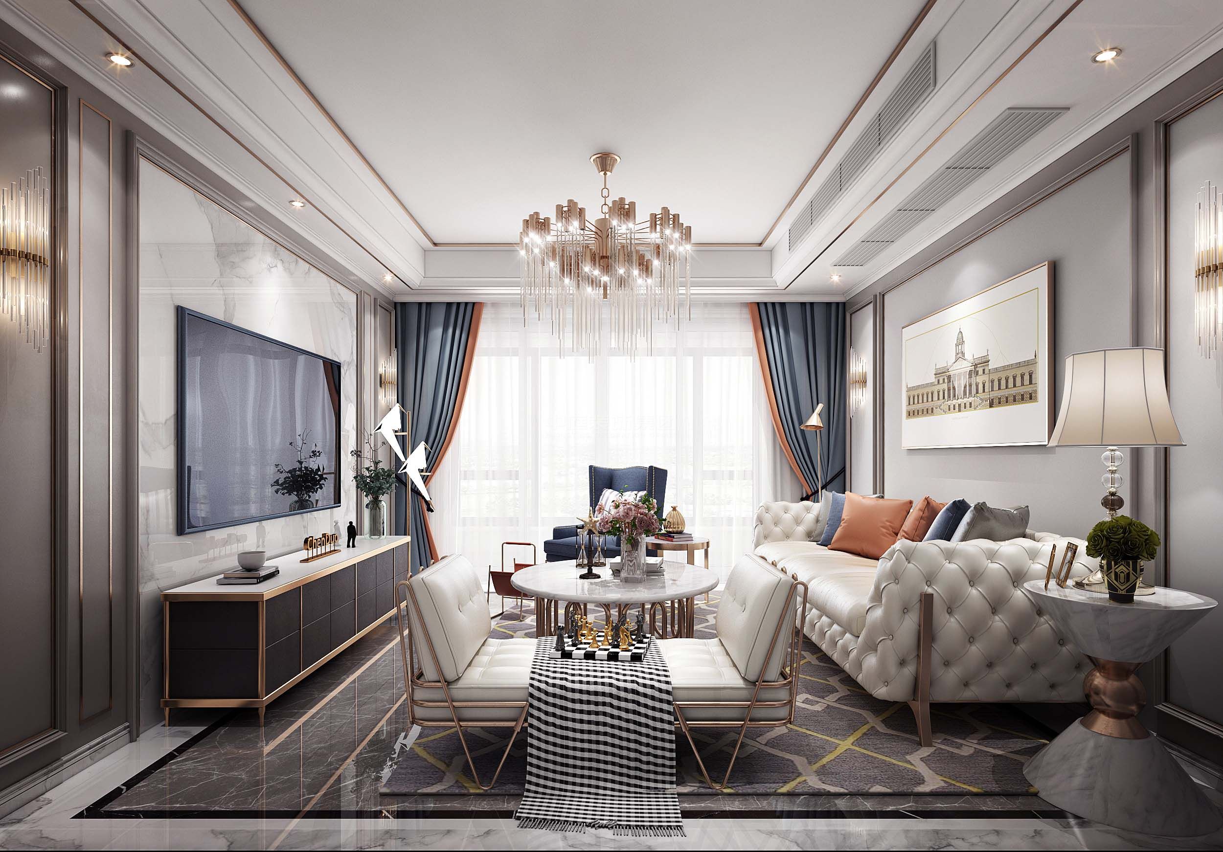 西建&middot;冠城世家120㎡美式風(fēng)格